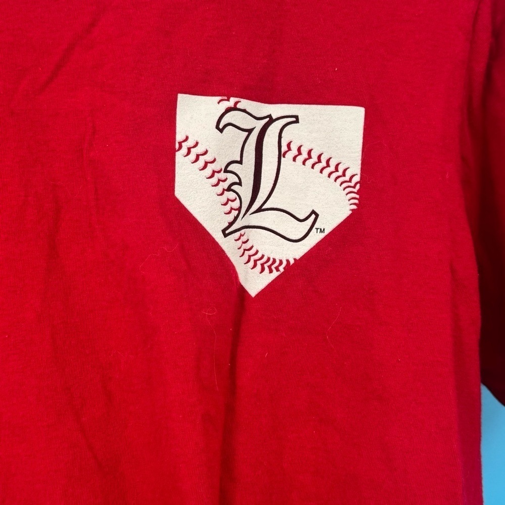Two Louisville University Red Logo Women's Short Sleeve Tee Small - Picture 7 of 8